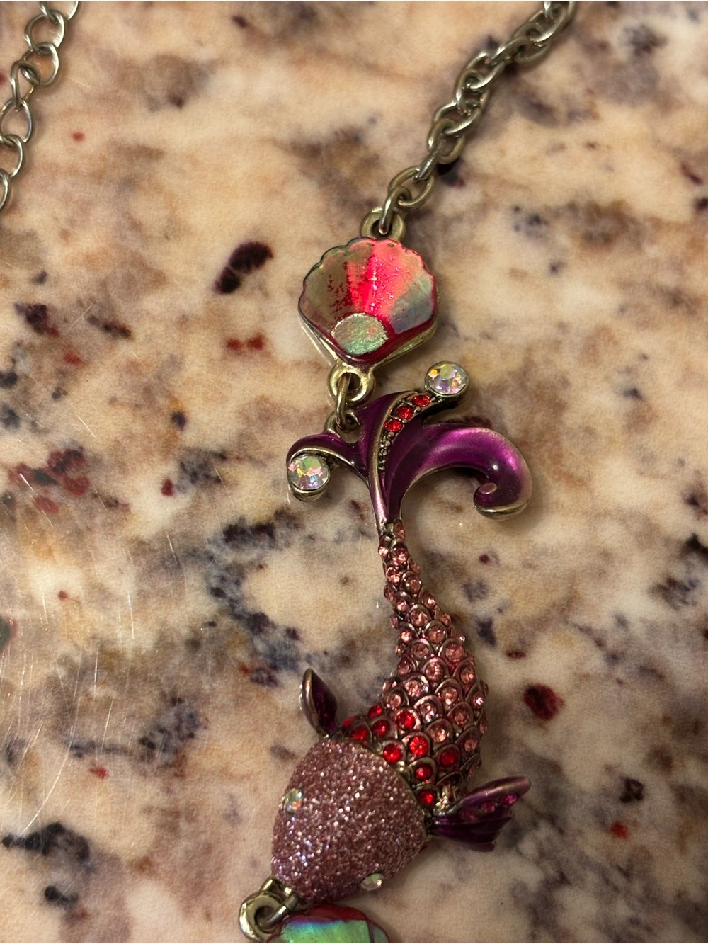 Betsey Johnson Crabby Couture Koi Fish Statement Necklace - Picture 5 of 6